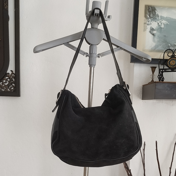 DKNY Suede Hobo Hand Bag - Picture 10 of 14